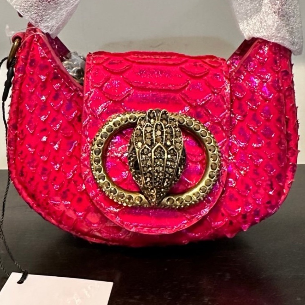 Kurt Geiger Micro Chelsea Hobo Bag Fuchsia - Picture 4 of 11